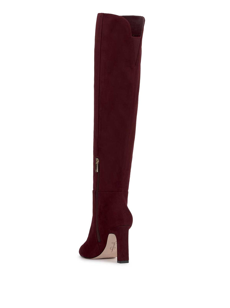 Mistia Over The Knee Boot in Dark Cherry