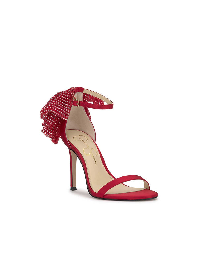 Moure Bow Heel in Red Muse