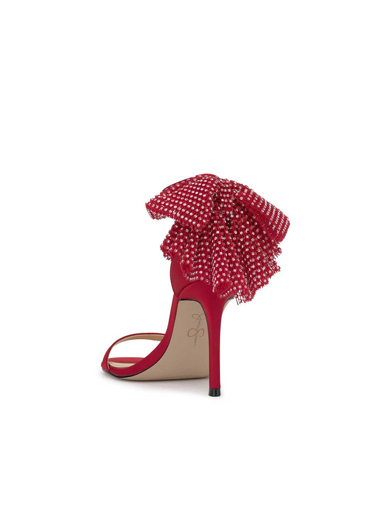 Moure Bow Heel in Red Muse