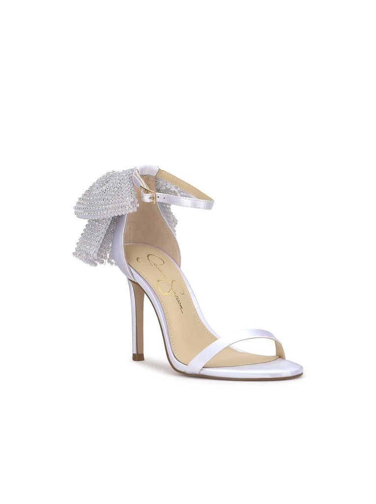 Moure Bow Heel in White