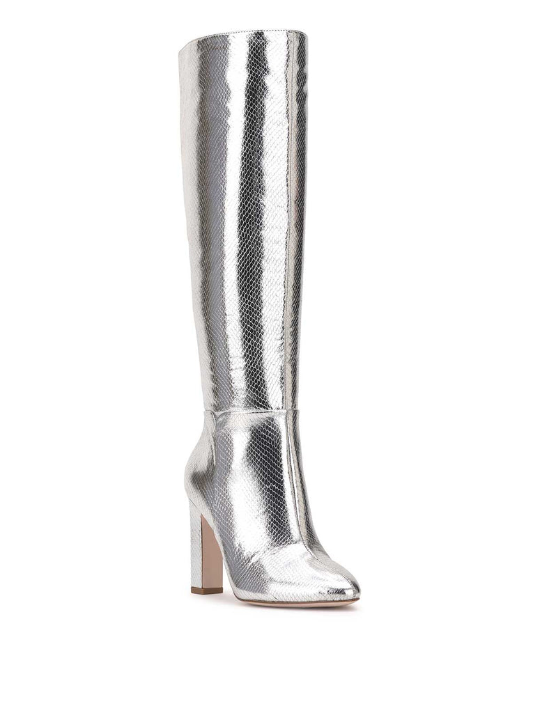 Munna Knee High Boot in Silver