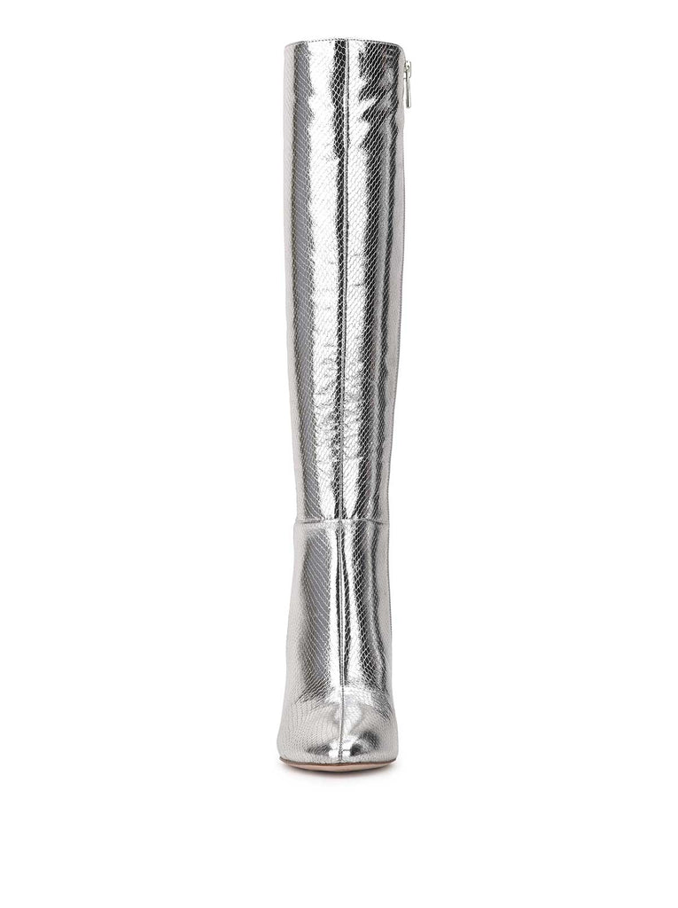 Munna Knee High Boot in Silver