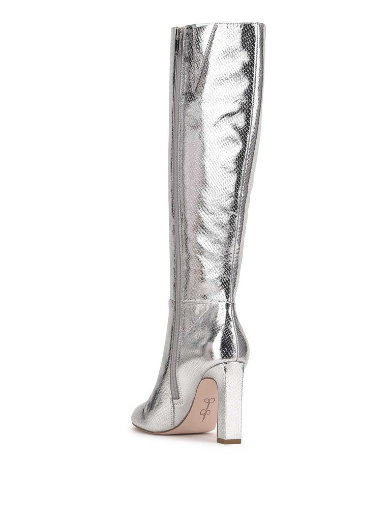 Munna Knee High Boot in Silver