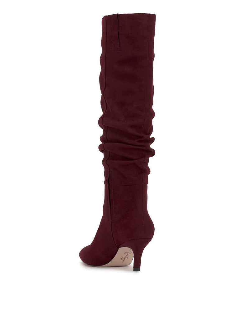 Naevy Slouch Boot in Dark Cherry