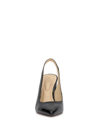 Noula Slingback Pointed Toe Pump in Black Patent