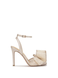 Olivine High Heel in Pale Champagne Lace