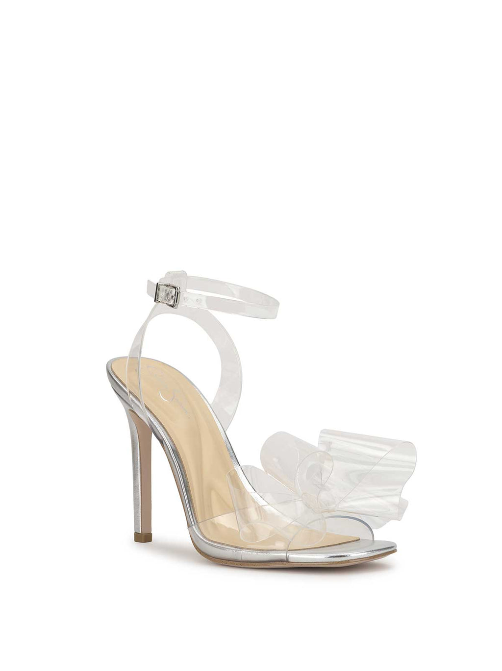 clear dress shoes for women Olivine High Heel in Clear & Silver – Jessica Simpson