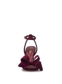 Olivine High Heel in Dark Cherry Velvet