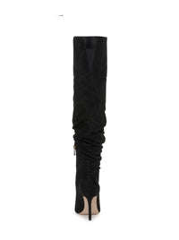 Olyra Over The Knee Boot in Black Suede