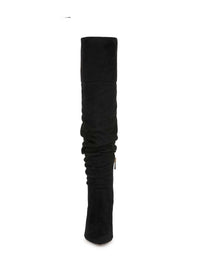 Olyra Over The Knee Boot in Black Suede