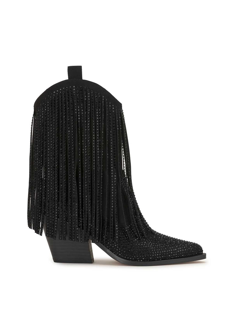 Paredisa Fringe Bootie in Black