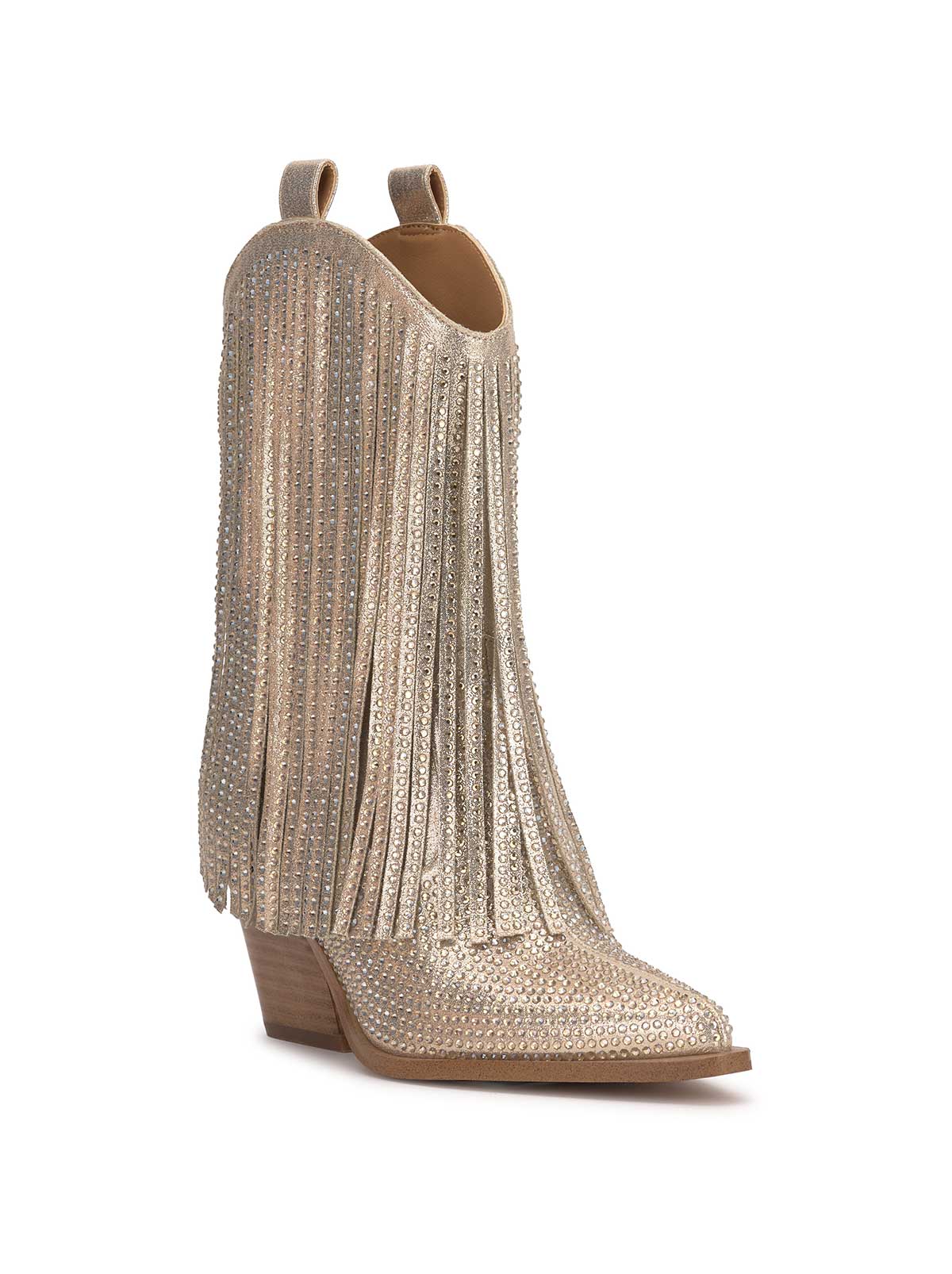 Paredisa Fringe Bootie in Champagne