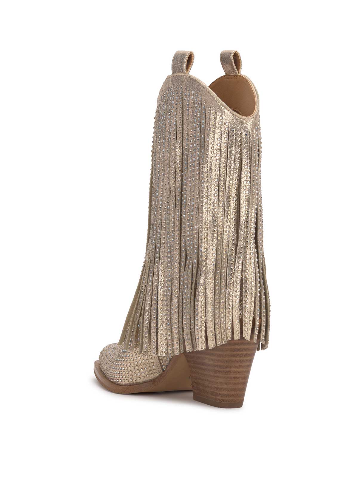 Paredisa Fringe Bootie in Champagne