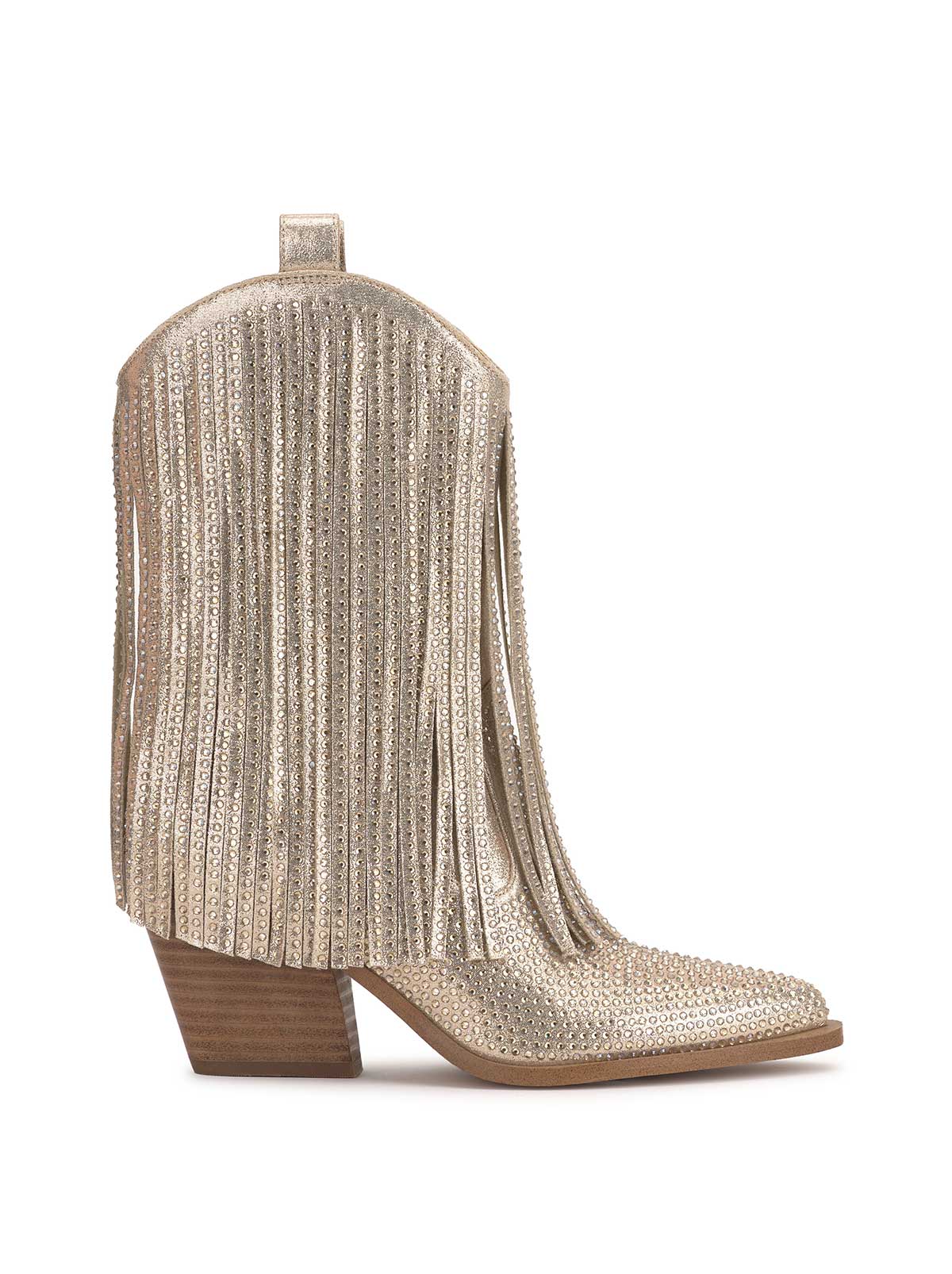Paredisa Fringe Bootie in Champagne