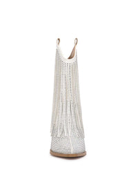 Paredisa Fringe Bootie in White