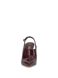 Pavie Pointed Toe Mule in Cherry Mahogany