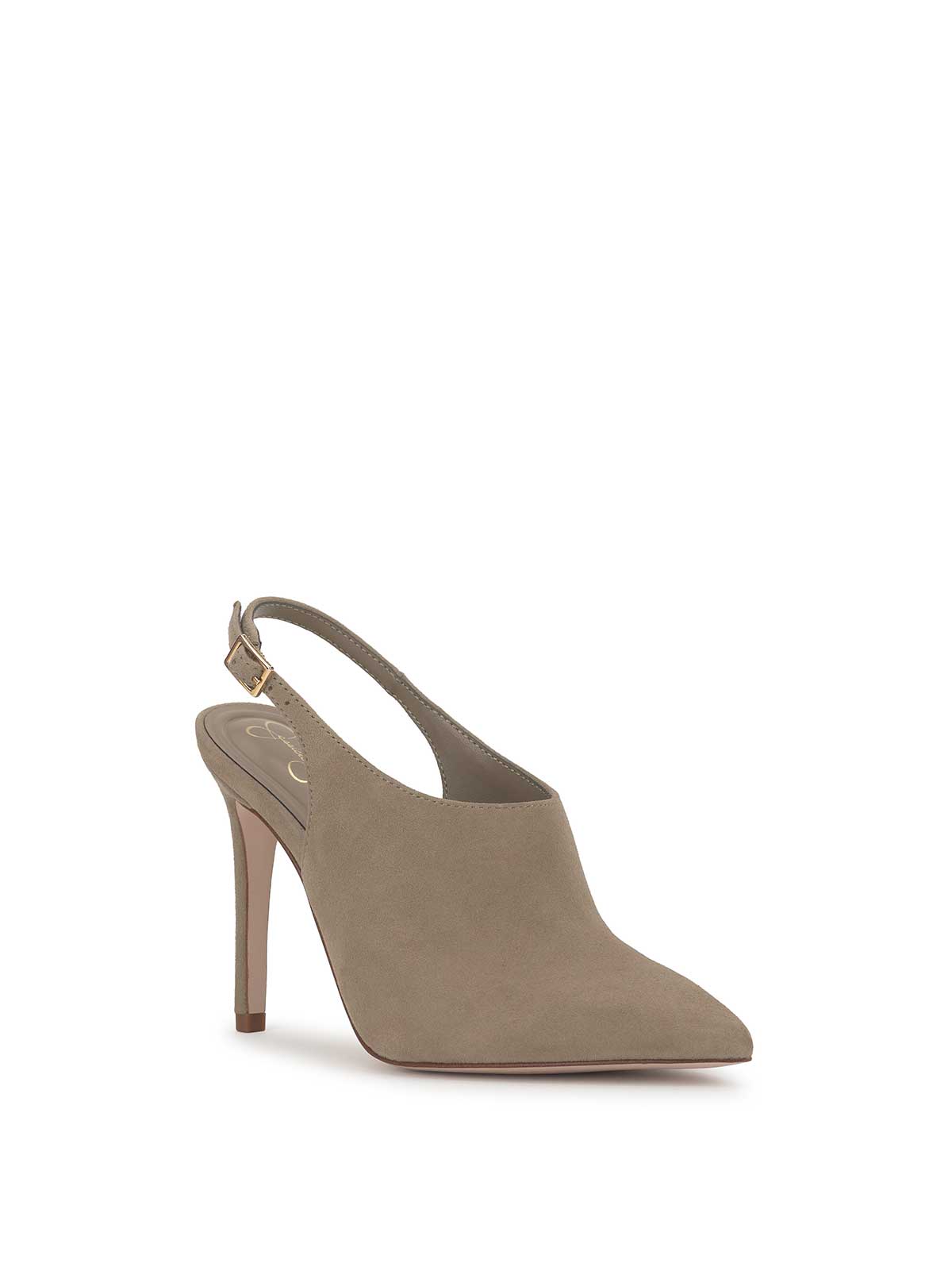 Pavie Pointed Toe Mule in Light Grey