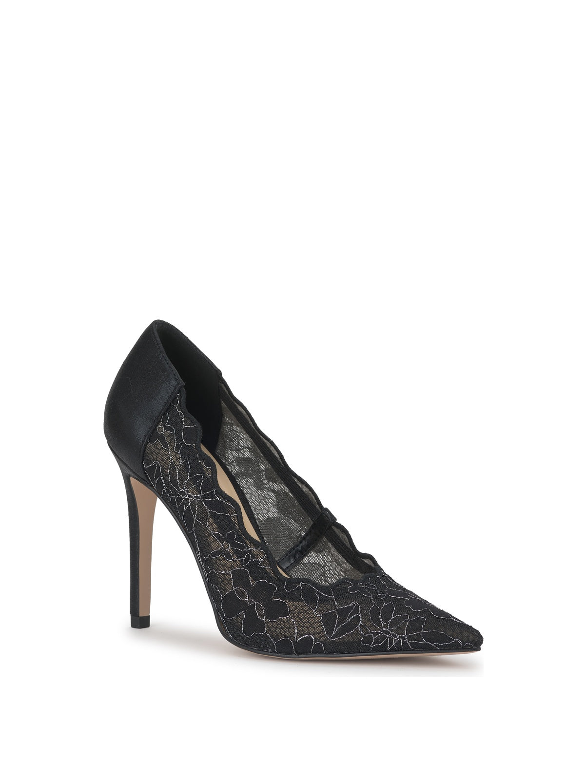 Pelia Pump in Black Lace