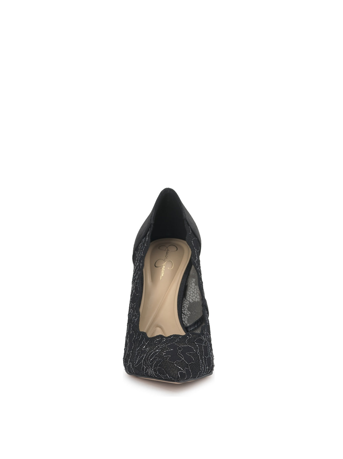 Pelia Pump in Black Lace