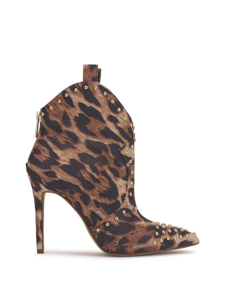 Pixillez Studded Bootie in Leopard