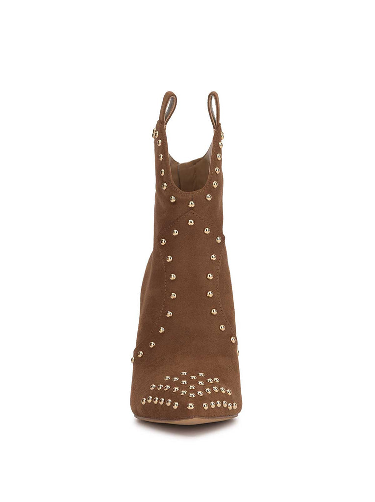 Pixillez Studded Bootie in Tobacco