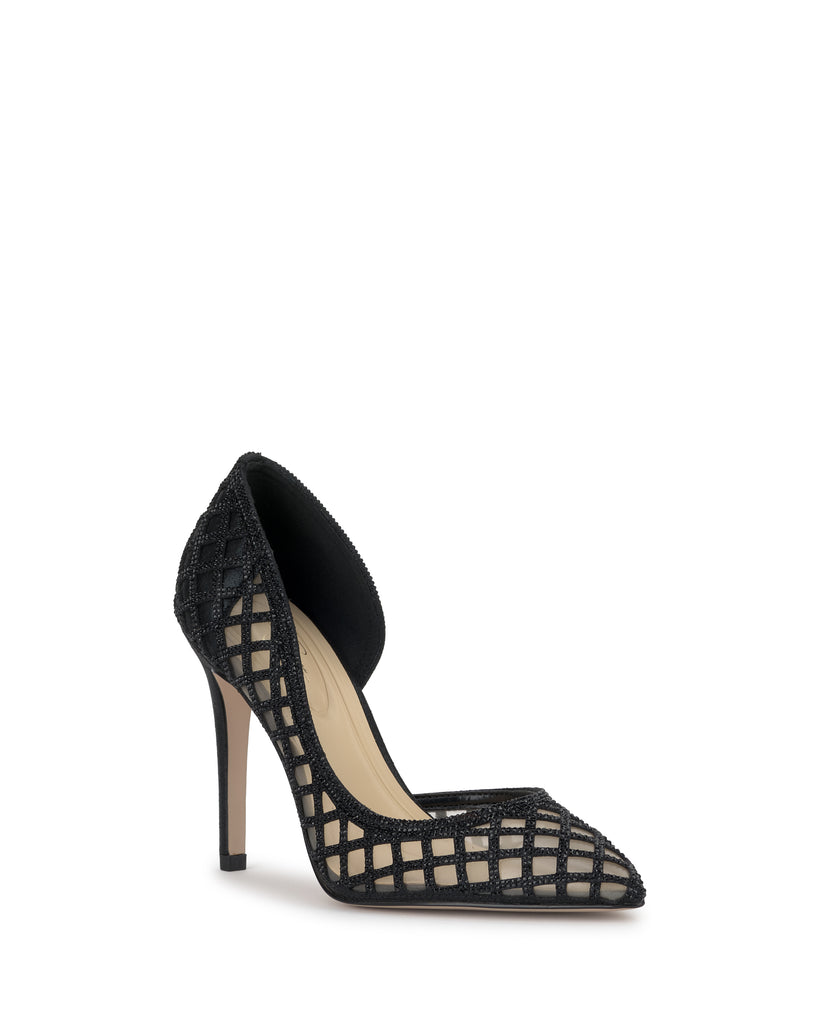 Prizma D'Orsay Pump in Black Sparkle Lace