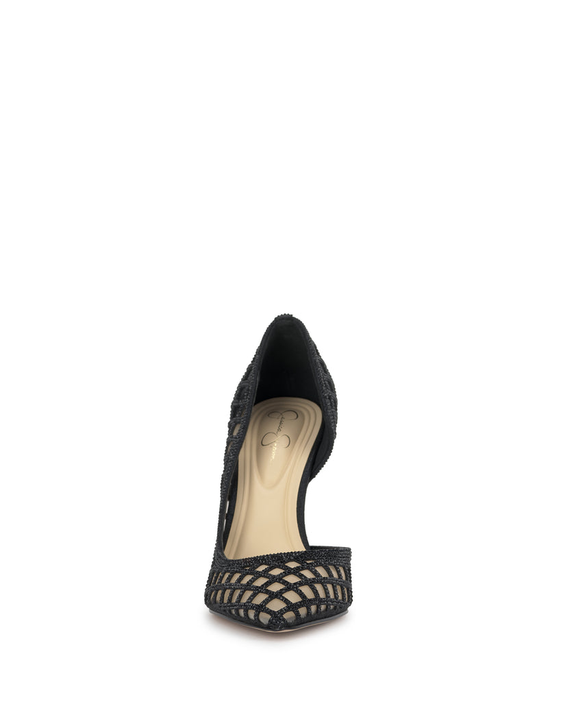 Prizma D'Orsay Pump in Black Sparkle Lace