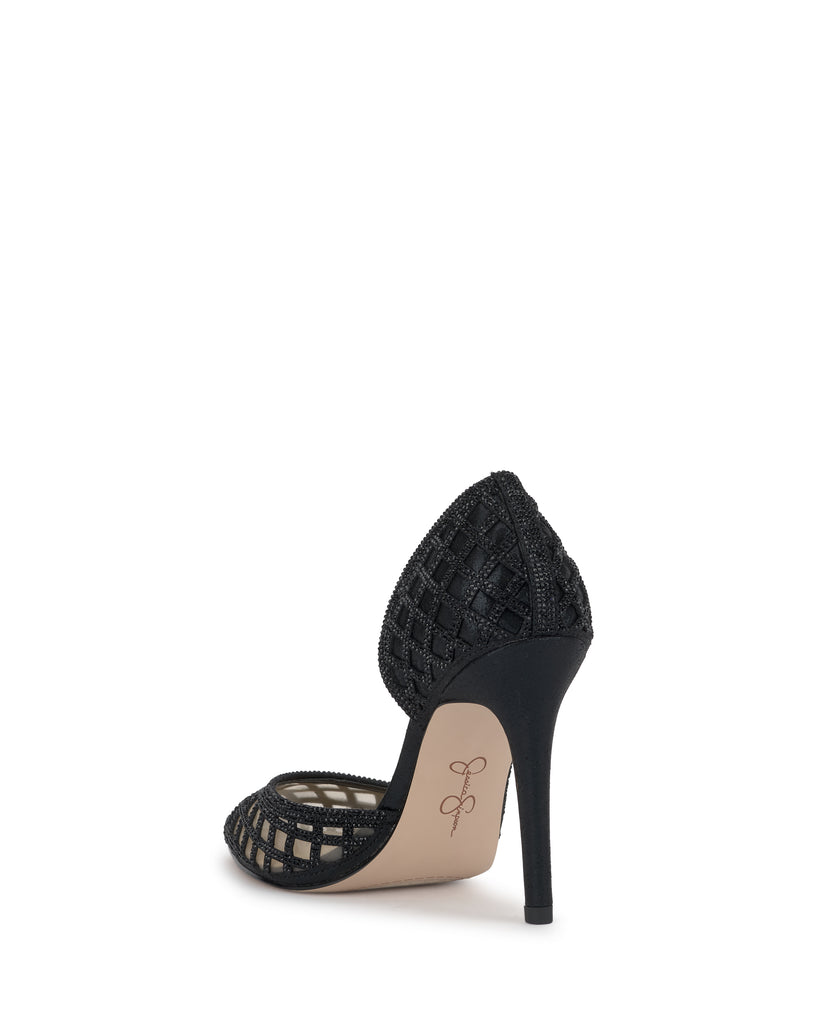 Prizma D'Orsay Pump in Black Sparkle Lace