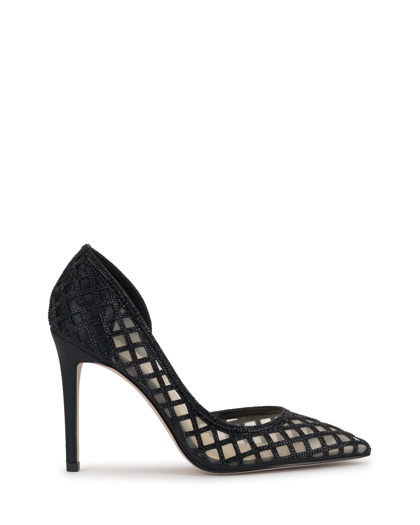 Prizma D'Orsay Pump in Black Sparkle Lace