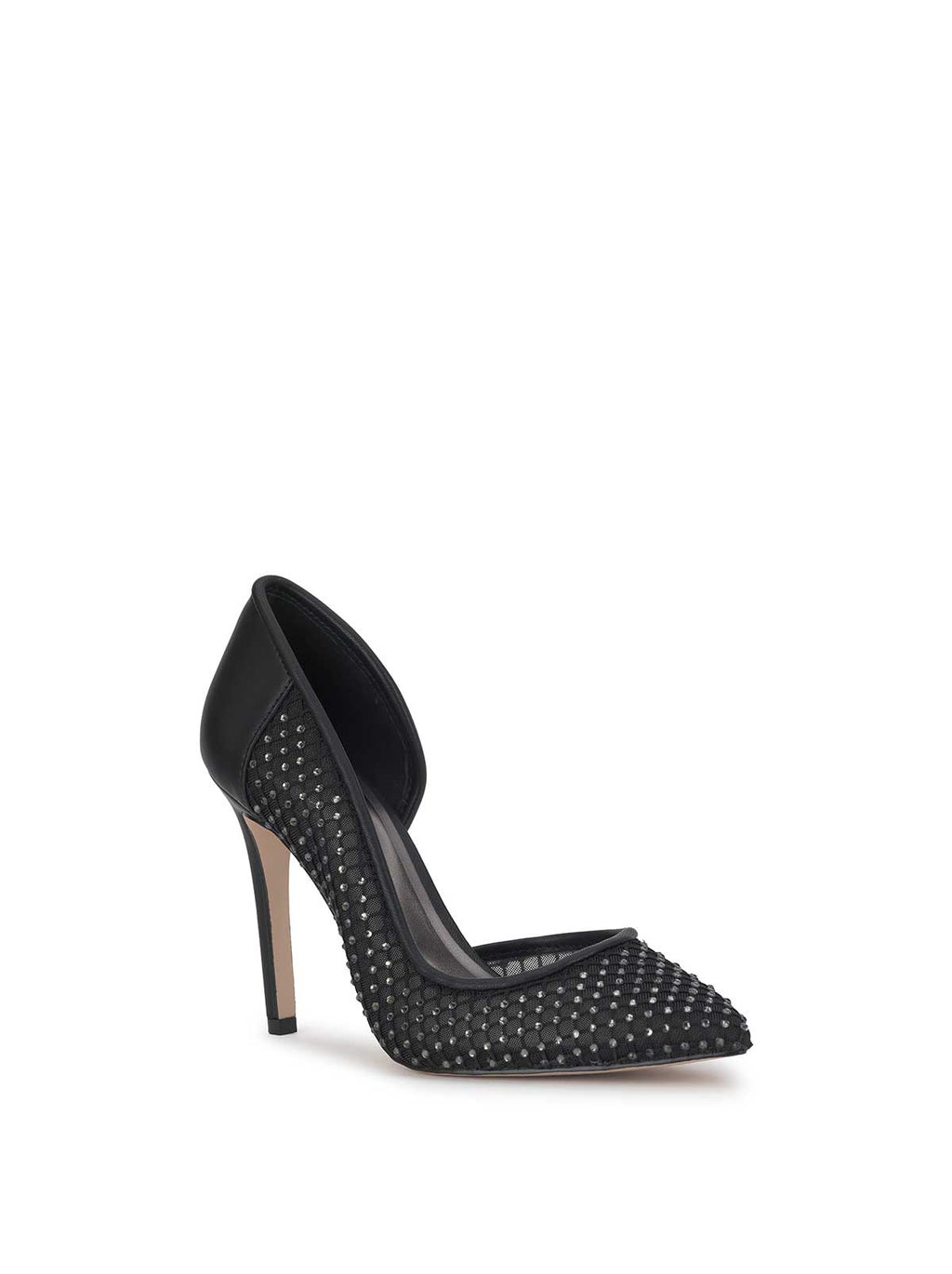 Prizma D'Orsay Pump in Black Mesh Sparkle