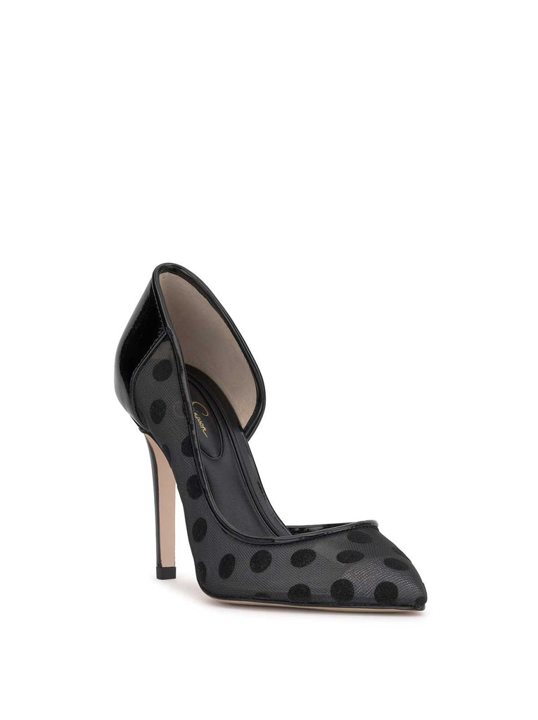 Prizma D'Orsay Pump in Black Polka Dot