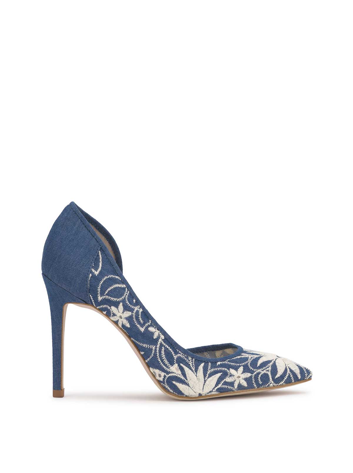 Prizma D'Orsay Pump in Floral Denim