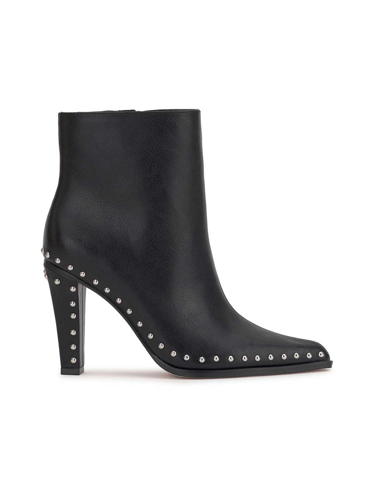 Rixie Studded Heeled Bootie in Black