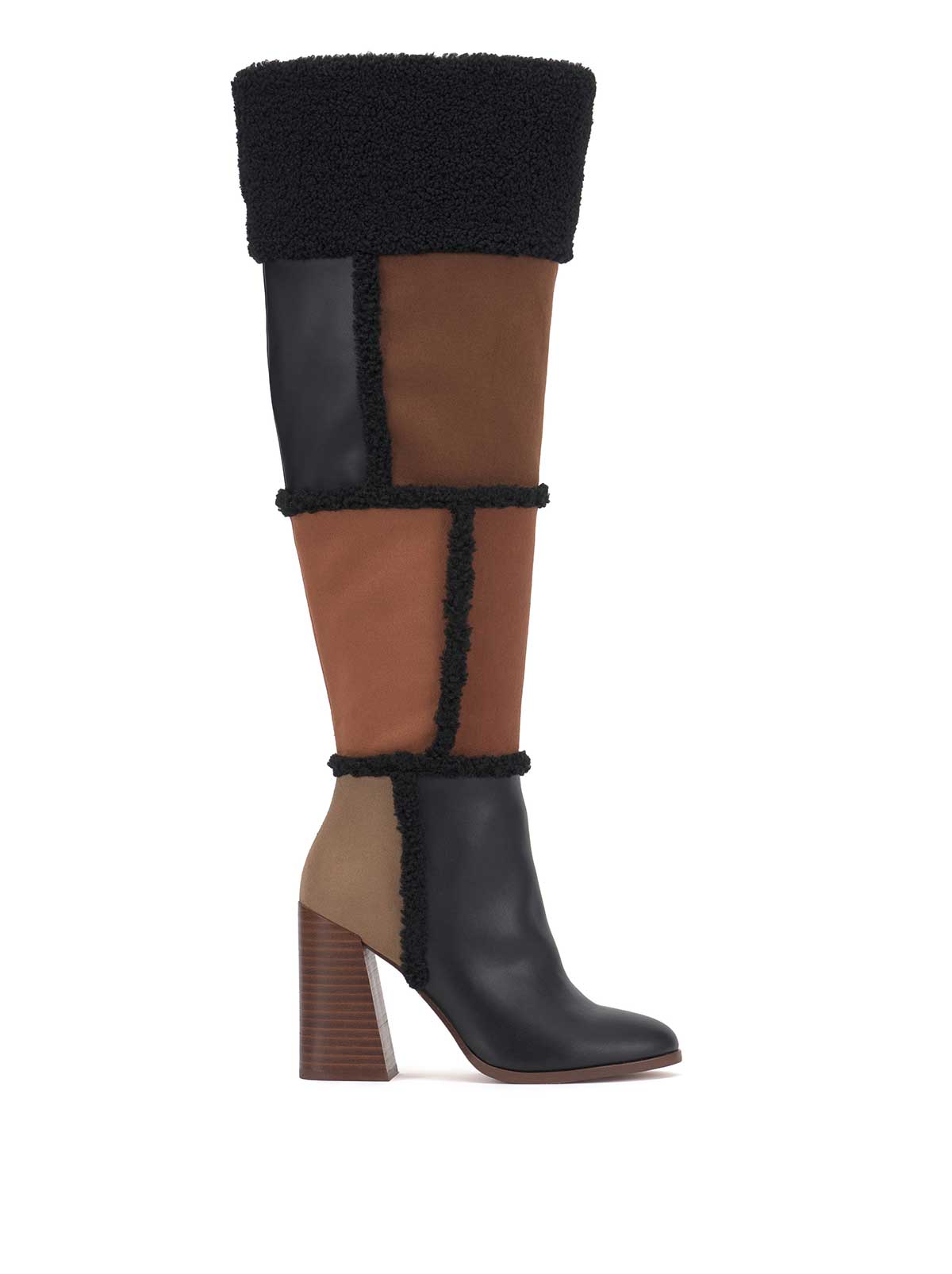 Color block over the knee outlet boots