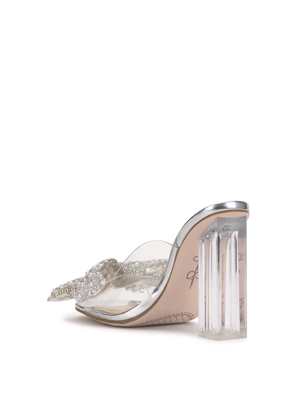 Saidah Block Heel in Clear