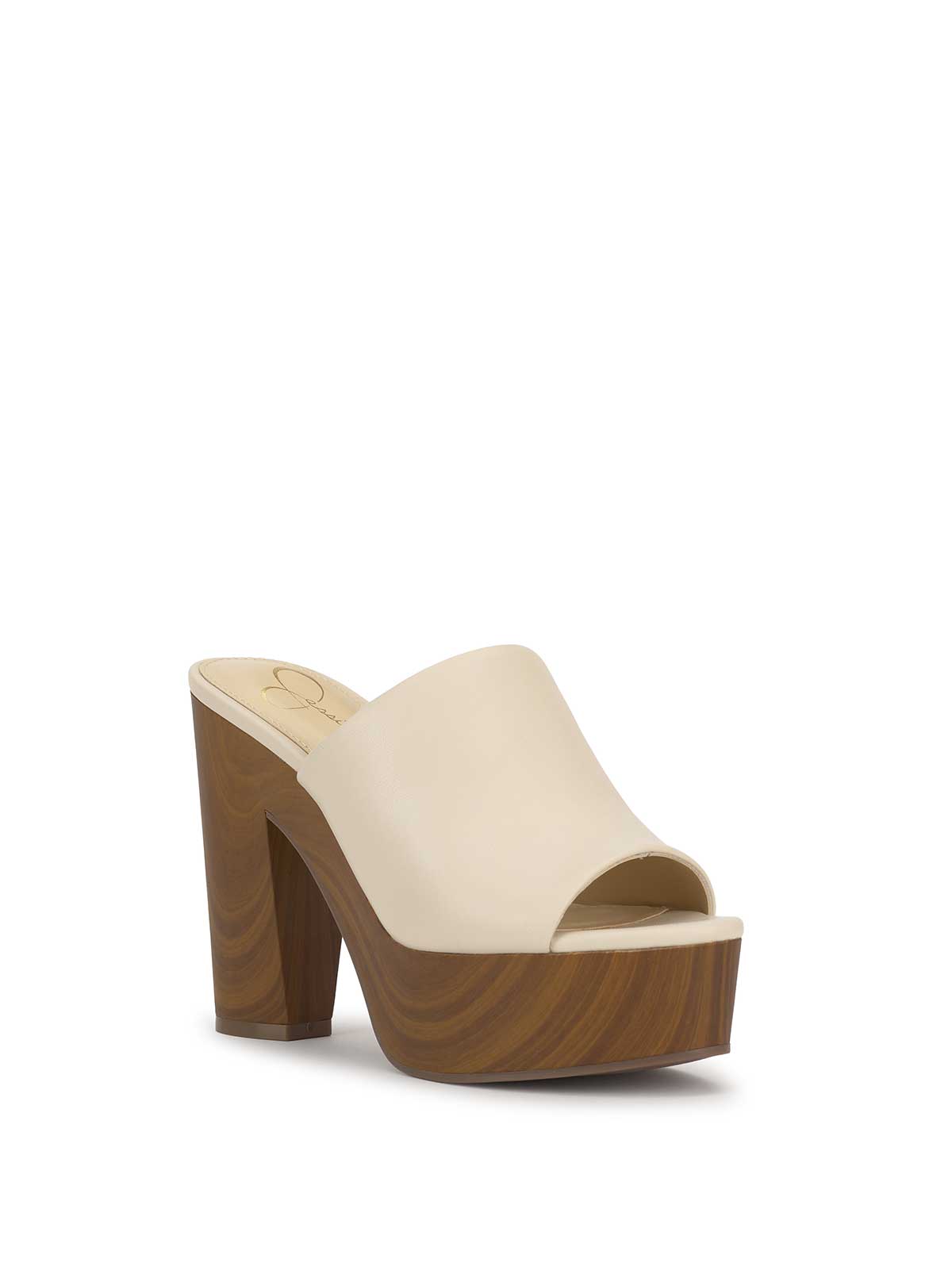 Shelbie Platform Slide in Soft Ivory