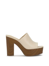 Shelbie Platform Slide in Soft Ivory