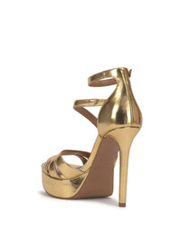 Shyremin Platform Sandal in Gold