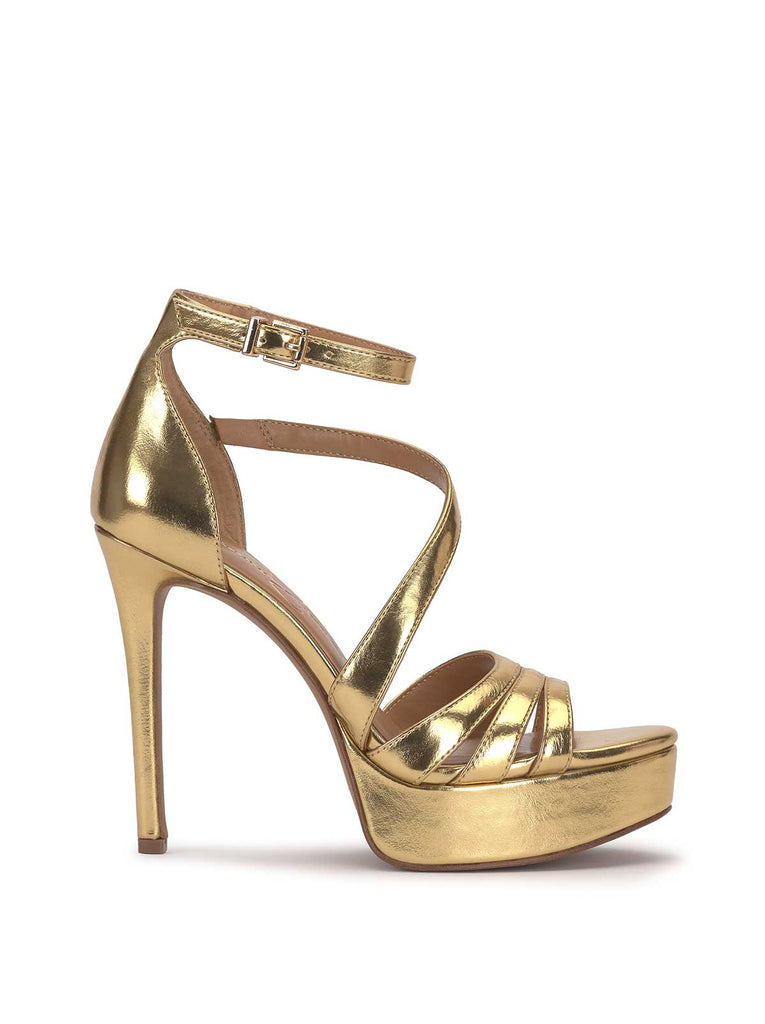 Shyremin Platform Sandal in Gold