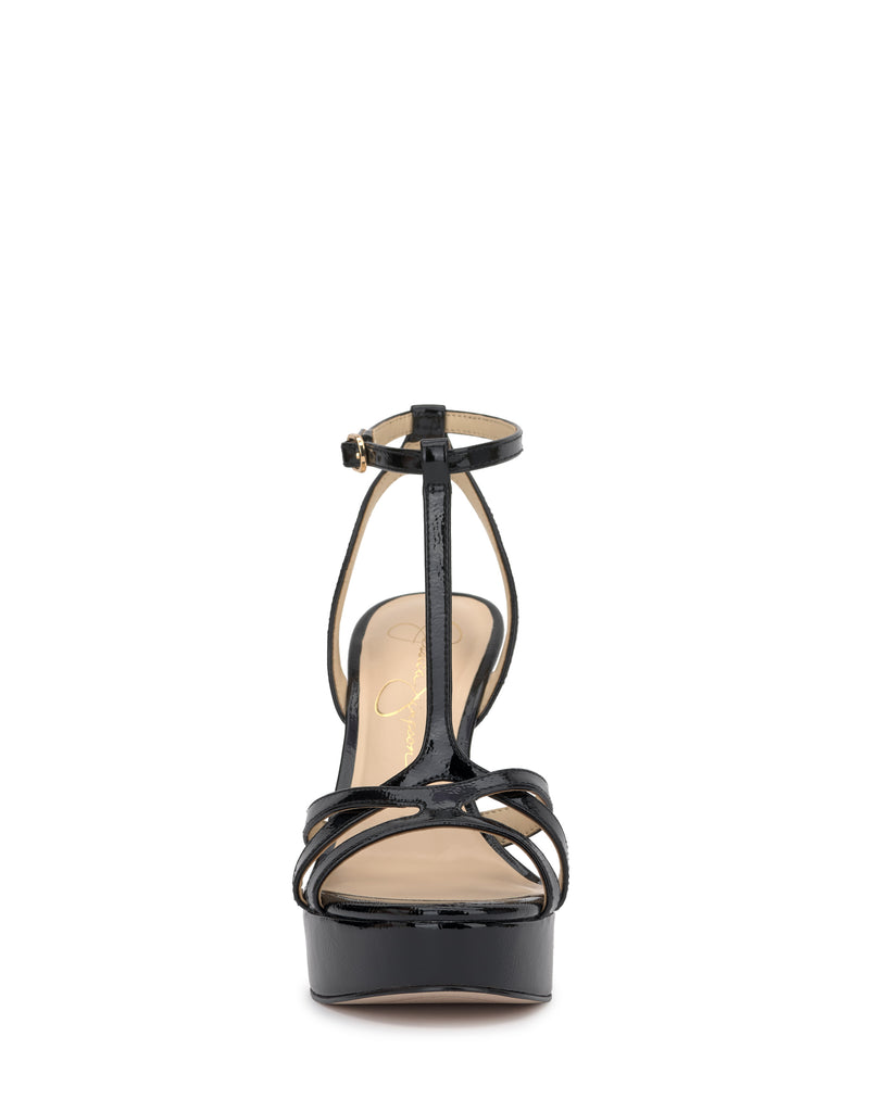 Sippete Platform Sandal in Black