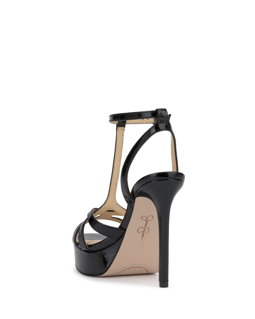 Sippete Platform Sandal in Black