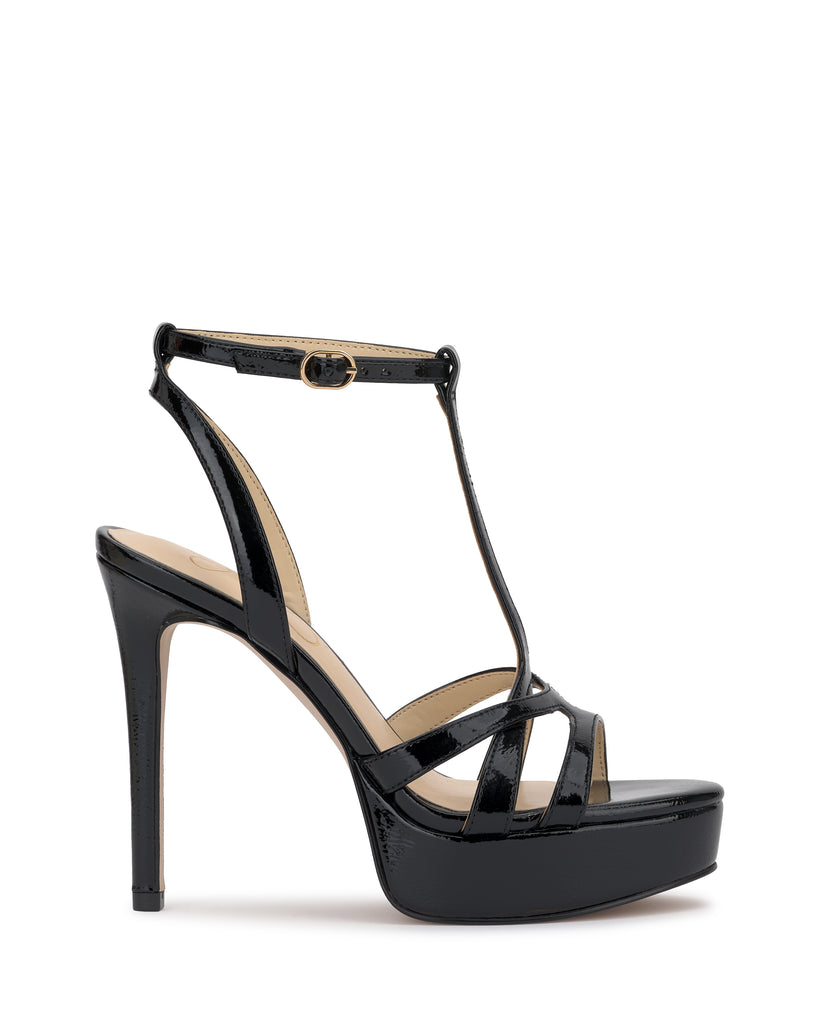 Sippete Platform Sandal in Black