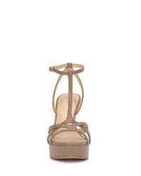 Sippete Platform Sandal in Chai Latte