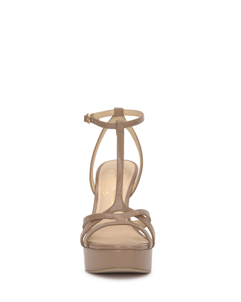 Sippete Platform Sandal in Chai Latte