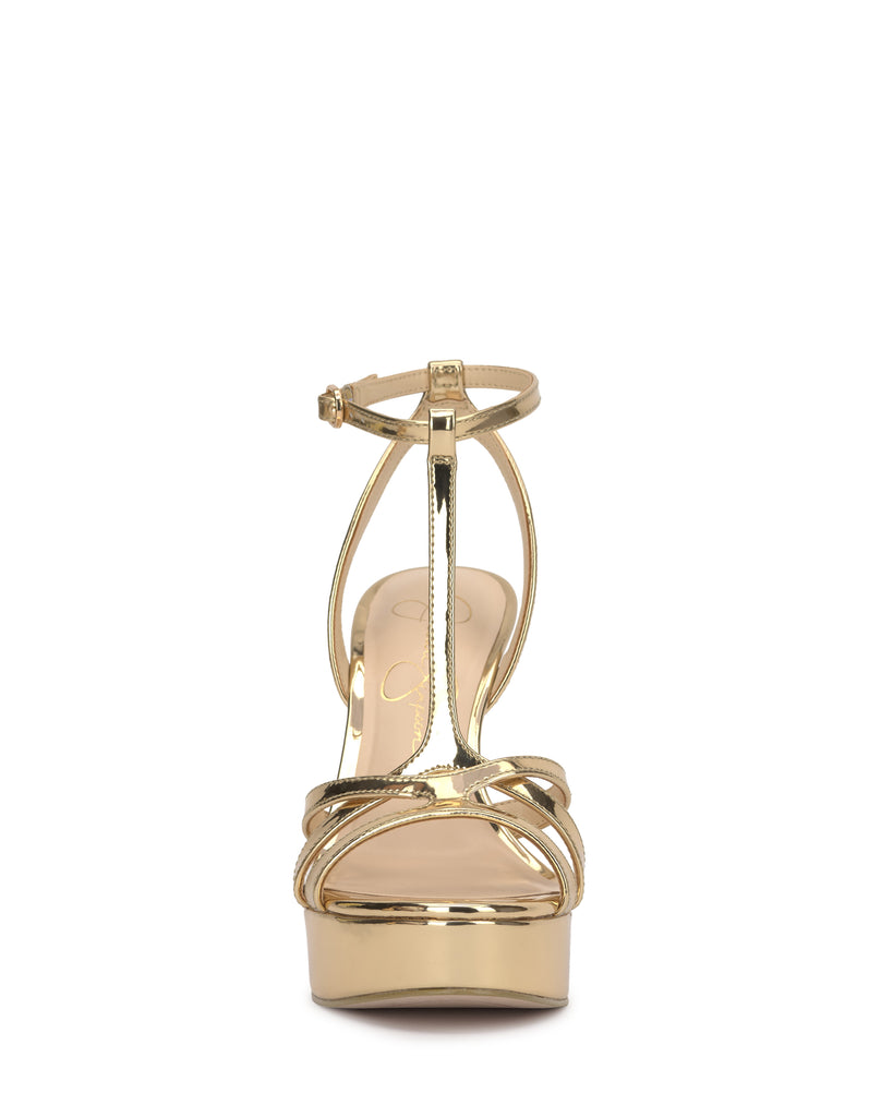 Sippete Platform Sandal in Gold