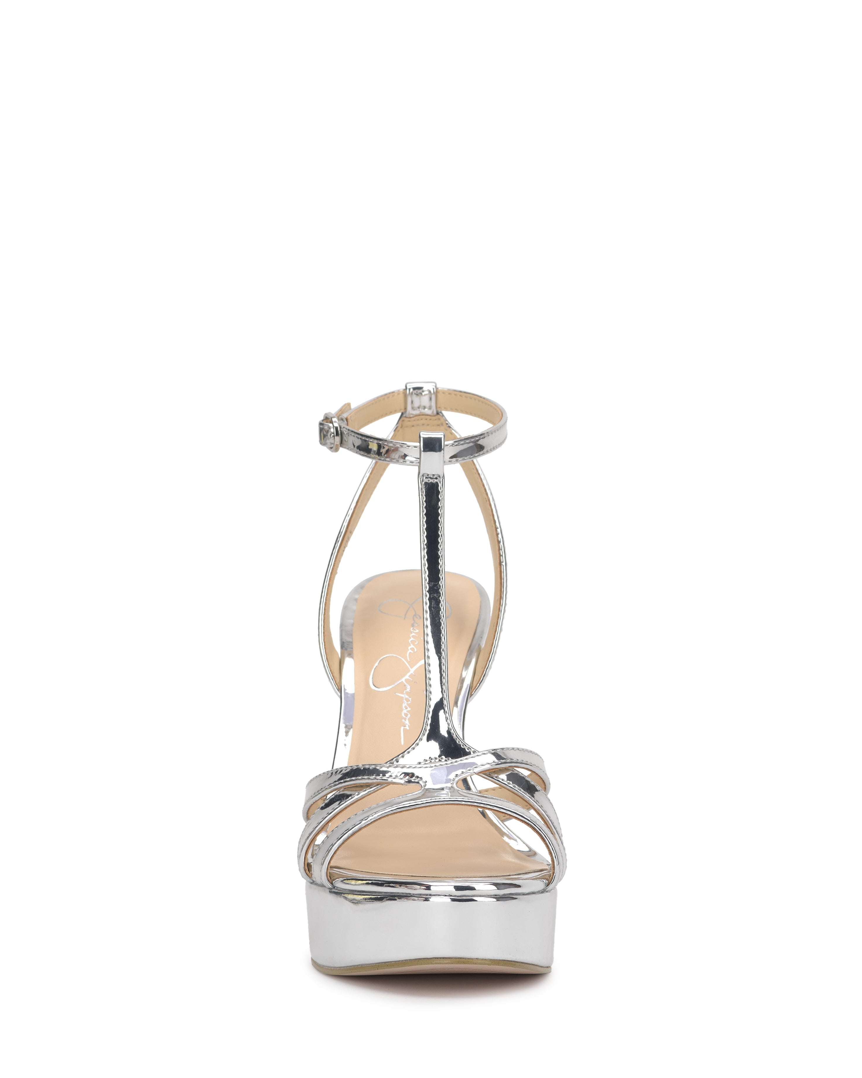 silver platform dress sandals Nina Steven Platform Dress Sandal, Size 7 Medium, Silver