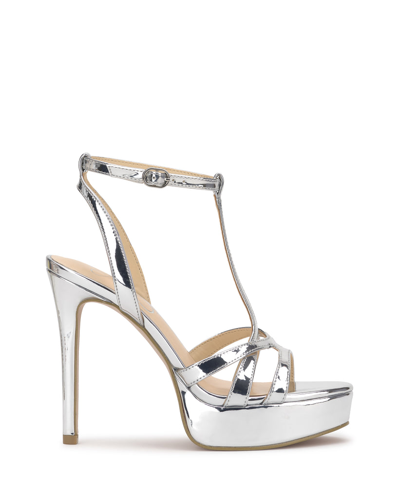 Sippete Platform Sandal in Silver