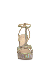 Sippete Platform Sandal in Peridot Tan