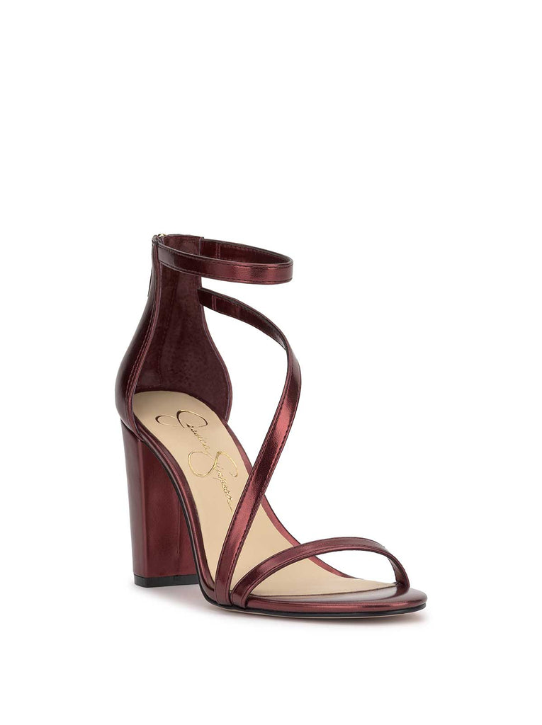 Sloyan High Heel Sandal in Oxblood