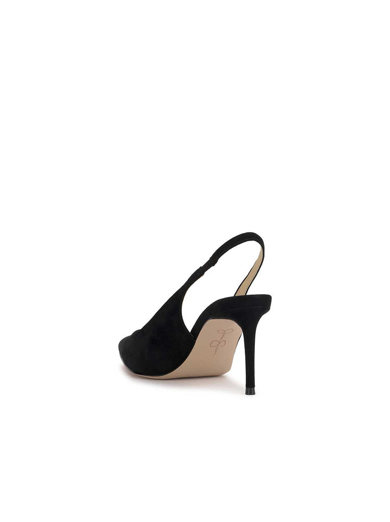 Souli Sling Back Heel in Black Suede